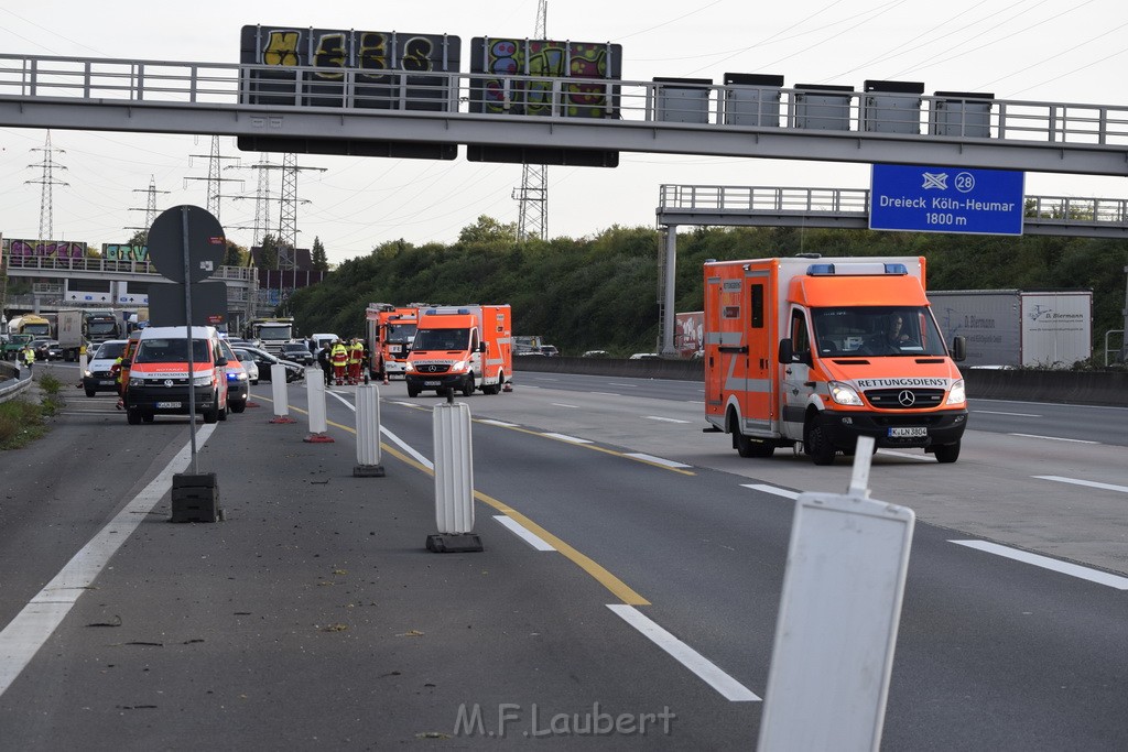 VU mehrere PKW A 3 Rich Oberhausen Hoehe AK Koeln Ost P096.JPG - Miklos Laubert